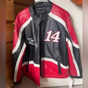 Vintage Leather NASCAR Race Jacket Tony Wilson